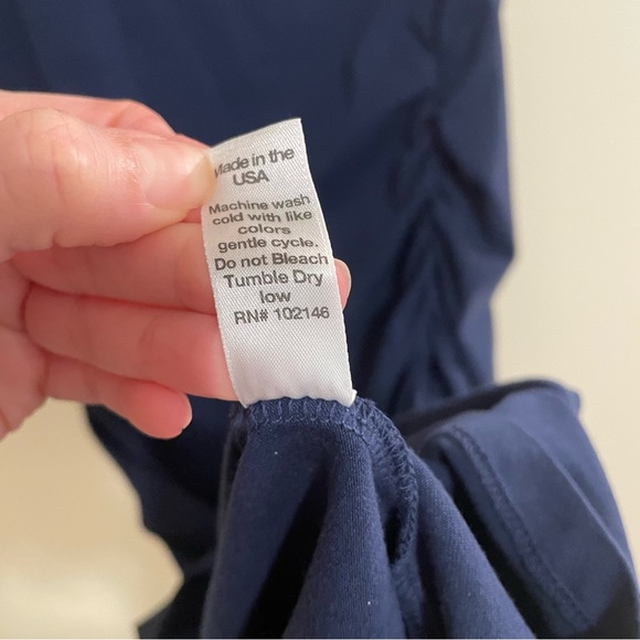 Michael Stars Sleeveless Crossover Midi Dress – Navy, Size Medium (NWT) - Picture 8 of 9